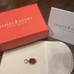 James Avery
Lab created ruby
Red Gemstone Charm Pendant